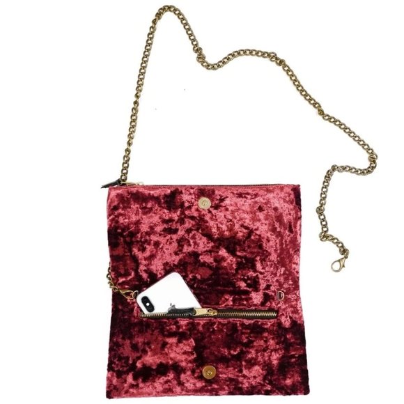 Burgundy Velvet Crossbody Mini - Picture 2 of 2